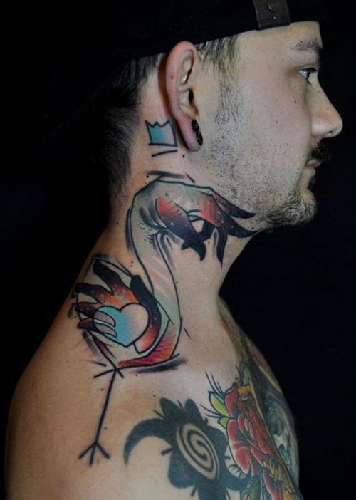 neck tattoo abstract <b>hands holy</b> shit this is gorgeous - neck-tattoo-abstract-hands-holy-shit-this-is-gorgeous