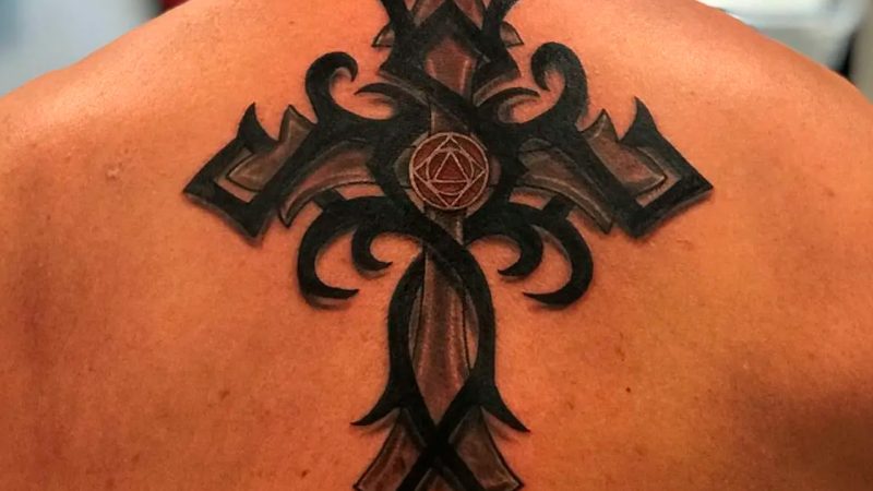 Tribal Cross Tattoos for Men