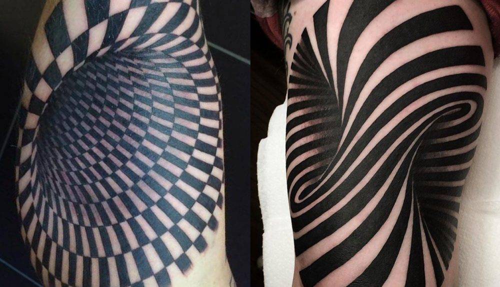 Optical Illusion Tattoos